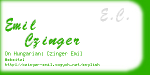 emil czinger business card